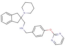 1-[2-(1-piperidinyl)-2,3-dihydro-1H-inden-2-yl]-N-[4-(2-pyrimidinyloxy)benzyl]methanamine