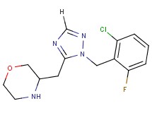 3-{[1-(2-chloro-6-fluorobenzyl)-1H-1,2,4-triazol-5-yl]methyl}morpholine