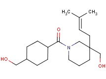 [1-{[4-(hydroxymethyl)cyclohexyl]carbonyl}-3-(3-methyl-2-buten-1-yl)-3-piperidinyl]methanol
