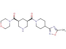 4-[((3S*,5R*)-5-{[4-(5-methyl-1,2,4-oxadiazol-3-yl)piperidin-1-yl]carbonyl}piperidin-3-yl)carbonyl]morpholine