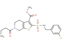 methyl 6-butyryl-2-{[(3-fluorobenzyl)amino]sulfonyl}-4,5,6,7-tetrahydrothieno[2,3-c]pyridine-3-carboxylate