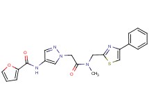 N-[1-(2-{methyl[(4-phenyl-1,3-thiazol-2-yl)methyl]amino}-2-oxoethyl)-1H-pyrazol-4-yl]-2-furamide