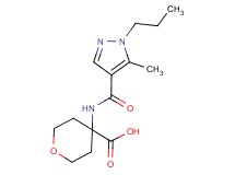 4-{[(5-methyl-1-propyl-1H-pyrazol-4-yl)carbonyl]amino}tetrahydro-2H-pyran-4-carboxylic acid