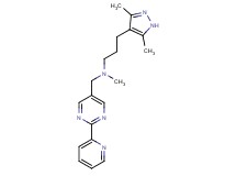 3-(3,5-dimethyl-1H-pyrazol-4-yl)-N-methyl-N-[(2-pyridin-2-ylpyrimidin-5-yl)methyl]propan-1-amine