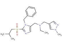 N-{[1-benzyl-2-(isobutylsulfonyl)-1H-imidazol-5-yl]methyl}-N-[(1-methyl-1H-pyrazol-4-yl)methyl]ethanamine