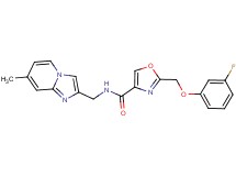 2-[(3-fluorophenoxy)methyl]-N-[(7-methylimidazo[1,2-a]pyridin-2-yl)methyl]-1,3-oxazole-4-carboxamide