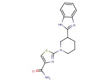 2-[3-(1H-benzimidazol-2-yl)-1-piperidinyl]-1,3-thiazole-4-carboxamide