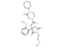 3-[2-(4-cyclohexyl-3-oxo-1-piperazinyl)-2-oxoethyl]-1-(2-methoxyethyl)-3-(2-methoxyphenyl)-2,5-pyrrolidinedione