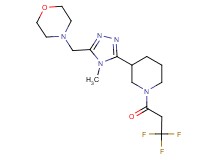4-({4-methyl-5-[1-(3,3,3-trifluoropropanoyl)piperidin-3-yl]-4H-1,2,4-triazol-3-yl}methyl)morpholine