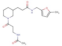 3-[1-(N-acetyl-beta-alanyl)-3-piperidinyl]-N-[(5-methyl-2-furyl)methyl]propanamide