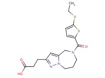 3-(5-{[5-(ethylthio)-2-thienyl]carbonyl}-5,6,7,8-tetrahydro-4H-pyrazolo[1,5-a][1,4]diazepin-2-yl)propanoic acid