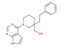 [3-(2-phenylethyl)-1-(7H-pyrrolo[2,3-d]pyrimidin-4-yl)piperidin-3-yl]methanol
