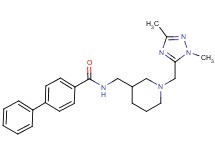 N-({1-[(1,3-dimethyl-1H-1,2,4-triazol-5-yl)methyl]piperidin-3-yl}methyl)biphenyl-4-carboxamide