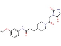 3-{1-[(2,5-dioxoimidazolidin-1-yl)acetyl]piperidin-4-yl}-N-(3-methoxyphenyl)propanamide