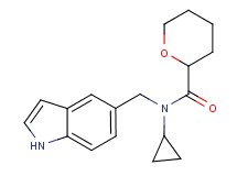 N-cyclopropyl-N-(1H-indol-5-ylmethyl)tetrahydro-2H-pyran-2-carboxamide