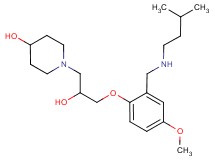 1-[2-hydroxy-3-(4-methoxy-2-{[(3-methylbutyl)amino]methyl}phenoxy)propyl]-4-piperidinol