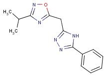 3-isopropyl-5-[(5-phenyl-4H-1,2,4-triazol-3-yl)methyl]-1,2,4-oxadiazole