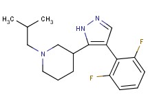 3-[4-(2,6-difluorophenyl)-1H-pyrazol-5-yl]-1-isobutylpiperidine