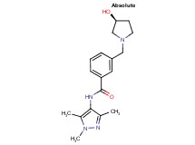 3-{[(3S)-3-hydroxypyrrolidin-1-yl]methyl}-N-(1,3,5-trimethyl-1H-pyrazol-4-yl)benzamide