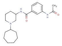 3-(acetylamino)-N-(1-cycloheptyl-3-piperidinyl)benzamide