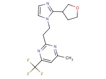 4-methyl-2-{2-[2-(tetrahydrofuran-3-yl)-1H-imidazol-1-yl]ethyl}-6-(trifluoromethyl)pyrimidine