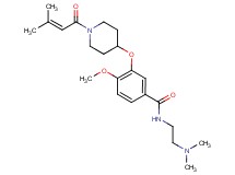 N-[2-(dimethylamino)ethyl]-4-methoxy-3-{[1-(3-methyl-2-butenoyl)-4-piperidinyl]oxy}benzamide