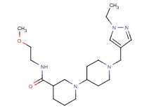 1'-[(1-ethyl-1H-pyrazol-4-yl)methyl]-N-(2-methoxyethyl)-1,4'-bipiperidine-3-carboxamide