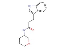 3-(1H-indol-3-yl)-N-(tetrahydro-2H-pyran-3-yl)propanamide