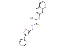 2-(2-naphthyloxy)-N-{[3-(2-pyridinyl)-5-isoxazolyl]methyl}propanamide