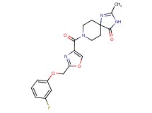 8-({2-[(3-fluorophenoxy)methyl]-1,3-oxazol-4-yl}carbonyl)-2-methyl-1,3,8-triazaspiro[4.5]dec-1-en-4-one
