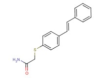 2-({4-[(E)-2-phenylvinyl]phenyl}thio)acetamide