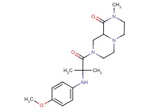 8-{2-[(4-methoxyphenyl)amino]-2-methylpropanoyl}-2-methylhexahydro-2H-pyrazino[1,2-a]pyrazin-1(6H)-one