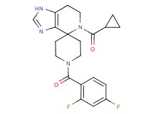 5-(cyclopropylcarbonyl)-1'-(2,4-difluorobenzoyl)-1,5,6,7-tetrahydrospiro[imidazo[4,5-c]pyridine-4,4'-piperidine]