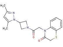4-{2-[3-(3,5-dimethyl-1H-pyrazol-1-yl)azetidin-1-yl]-2-oxoethyl}-2H-1,4-benzothiazin-3(4H)-one