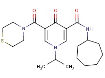N-cycloheptyl-1-isopropyl-4-oxo-5-(4-thiomorpholinylcarbonyl)-1,4-dihydro-3-pyridinecarboxamide