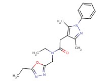 2-(3,5-dimethyl-1-phenyl-1H-pyrazol-4-yl)-N-ethyl-N-[(5-ethyl-1,3,4-oxadiazol-2-yl)methyl]acetamide