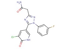 2-[5-(5-chloro-6-oxo-1,6-dihydropyridin-3-yl)-1-(3-fluorophenyl)-1H-1,2,4-triazol-3-yl]acetamide