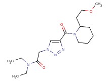 N,N-diethyl-2-(4-{[2-(2-methoxyethyl)-1-piperidinyl]carbonyl}-1H-1,2,3-triazol-1-yl)acetamide