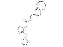 N-(3,4-dihydro-2H-1,5-benzodioxepin-7-ylmethyl)-2-[5-(pyrrolidin-1-ylmethyl)-1H-tetrazol-1-yl]acetamide