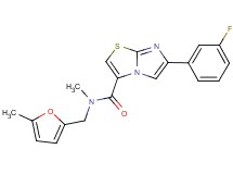 6-(3-fluorophenyl)-N-methyl-N-[(5-methyl-2-furyl)methyl]imidazo[2,1-b][1,3]thiazole-3-carboxamide