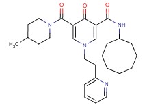 N-cyclooctyl-5-[(4-methyl-1-piperidinyl)carbonyl]-4-oxo-1-[2-(2-pyridinyl)ethyl]-1,4-dihydro-3-pyridinecarboxamide
