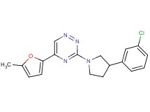 3-[3-(3-chlorophenyl)-1-pyrrolidinyl]-5-(5-methyl-2-furyl)-1,2,4-triazine