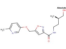 N-[(3R)-4-hydroxy-3-methylbutyl]-5-{[(6-methylpyridin-3-yl)oxy]methyl}isoxazole-3-carboxamide