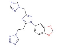 1-{2-[1-(1,3-benzodioxol-5-yl)-3-(1H-1,2,4-triazol-1-ylmethyl)-1H-1,2,4-triazol-5-yl]ethyl}-1H-tetrazole