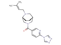 (1R*,5R*)-6-(3-methyl-2-buten-1-yl)-3-{[6-(4H-1,2,4-triazol-4-yl)-3-pyridinyl]carbonyl}-3,6-diazabicyclo[3.2.2]nonane
