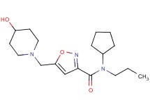 N-cyclopentyl-5-[(4-hydroxypiperidin-1-yl)methyl]-N-propylisoxazole-3-carboxamide