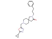 8-[(5-cyclopropyl-1,3,4-oxadiazol-2-yl)methyl]-2-(3-phenylpropyl)-2,8-diazaspiro[4.5]decan-3-one