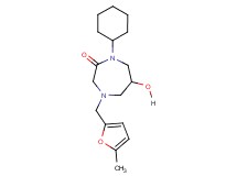1-cyclohexyl-6-hydroxy-4-[(5-methyl-2-furyl)methyl]-1,4-diazepan-2-one