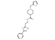 1-(2-furylmethyl)-N-{2-[3-(3-pyridinyl)-1H-1,2,4-triazol-5-yl]ethyl}-4-piperidinecarboxamide