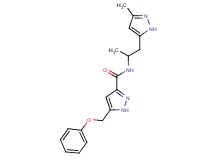 N-[1-methyl-2-(3-methyl-1H-pyrazol-5-yl)ethyl]-5-(phenoxymethyl)-1H-pyrazole-3-carboxamide